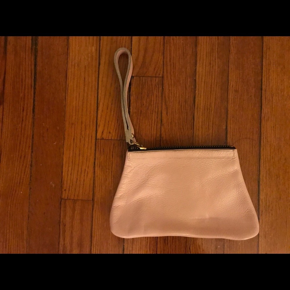 Vintage leather wristlet